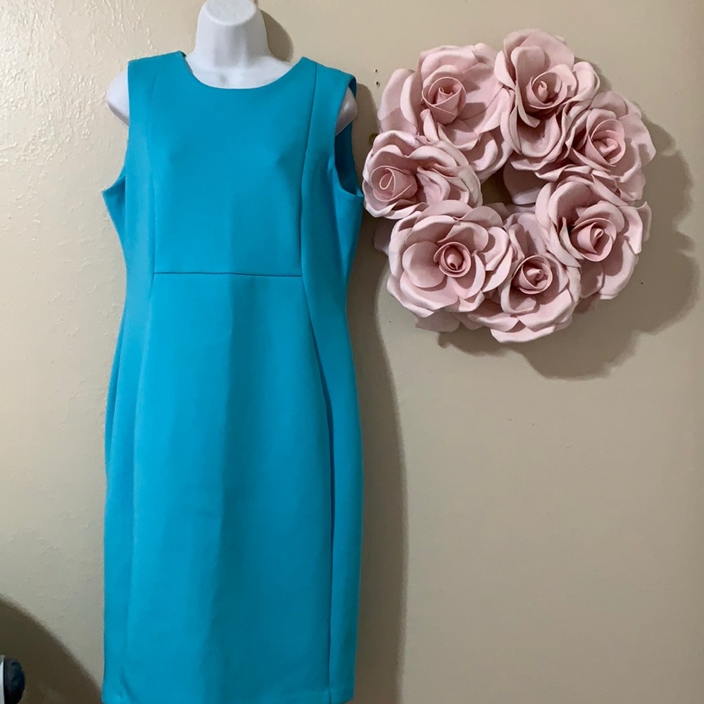 Calvin Klein Sky Blue Sheath Dress